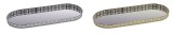 Cumpara ieftin Set 2 tavi decorative metal auriu argintiu 43 x 17 cm