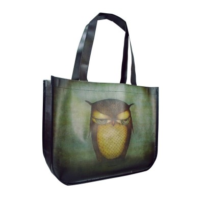 Geanta shopping Eclectic Grumpy Owl foto