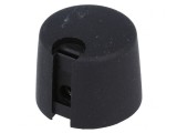 Buton Rotativ Plastic Negru 6mm 20x16mm