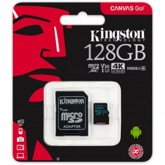 Card de memorie KINGSTON, MicroSDXC, 128GB, UHS-I, Clasa 10 si Adaptor foto