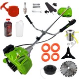 Cumpara ieftin *PACHET* 8.5CP Motocoasa Benzina 2t timpi 14ACCESORII,12000rpm, 58cc, model 2025, easy-start, Fresco Power by ItalianTech CMP1545