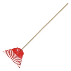 Grebla plastic cu maner lemn 130cm / 20 din?i foto