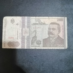 Bancnota DOUA SUTE LEI - 200 Lei - Decembrie 1992, circulata