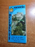 Planul orasului bucuresti -din anul 1984- limba engleza- dimensiuni harta 65/47