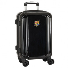 Valiza-Troller FC Barcelona, ABS, 4roti, 55cm, negru foto