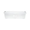 Cutie depozitare 40L cu capac si roti din plastic transparenta 725x470x200mm