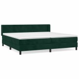 Cumpara ieftin Pat box spring cu saltea, verde inchis, 200x200 cm, catifea