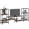 vidaXL Dulap TV, stejar maro, 206,5x28,5x95 cm, lemn prelucrat