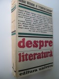 Despre literatura - August Wilhelm , Frirdrich Schlegel