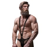Cumpara ieftin Ham bărbătesc FETISH SUBMISSIVE ATTITUDE V-shape cu chilot din piele ecologică