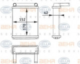 Radiator incalzire interior MERCEDES SPRINTER 3-t platou / sasiu (903) (1995 - 2006) HELLA 8FH 351 312-521