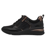 Adidasi dama, din piele ecologica, Tamaris, 1-23721-42-096, negru