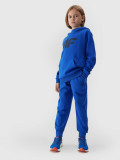 Pantaloni jogger de trening pentru băieți - albastru-aprins, 4F Sportswear
