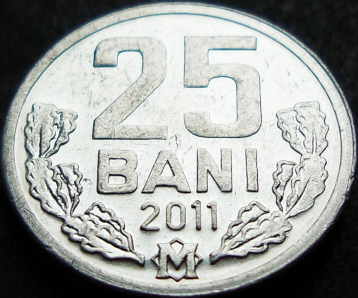 Moneda 25 BANI - Republica MOLDOVA, anul 2011 * cod 996 = circulata