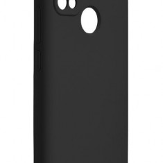 Husa din silicon compatibila cu Motorola Moto G30 / G20 / G10, silk touch, interior din catifea, Negru