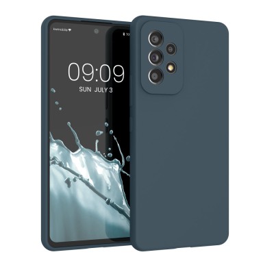 Husa Kwmobile pentru Samsung Galaxy A53 5G, Silicon, Albastru, 57835.202 foto