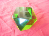 Prespapier vechi - Suvenir Karlsbad , cristal verde , h= 6cm