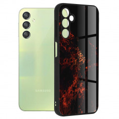 Husa pentru Samsung Galaxy A24, Techsuit Glaze Series, Red Nebula