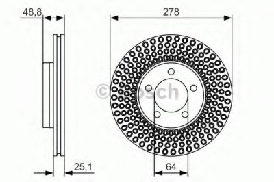 Disc frana VOLVO V40 Hatchback (2012 - 2016) BOSCH 0 986 479 699 foto
