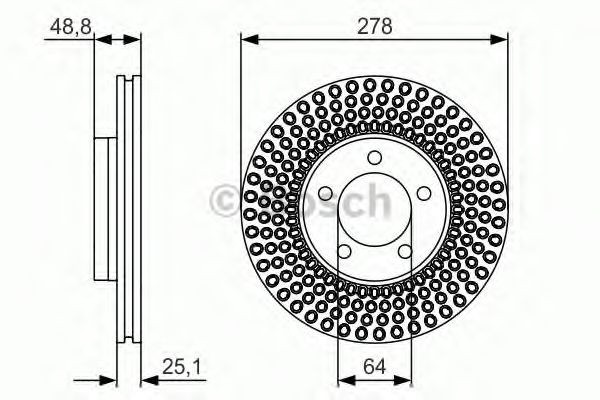 Disc frana VOLVO V40 Hatchback (2012 - 2016) BOSCH 0 986 479 699