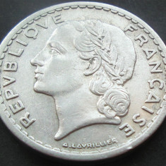 Moneda istorica 5 FRANCI / FRANCS - FRANTA, anul 1946 * cod 3354