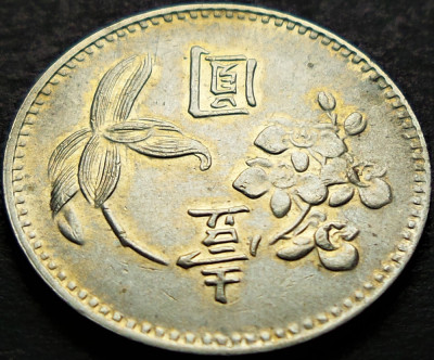 Moneda exotica 1 NEW DOLLAR - TAIWAN, anul 1976 * cod 80 F foto