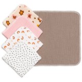 T-TOMI BIO Muslin Napkins șervețele 25 x 25 cm Girl 5 buc