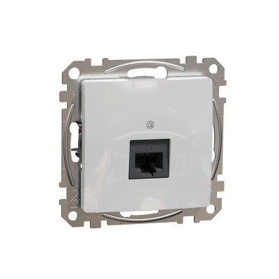 Priza simpla RJ45 UTP CAT5E Schneider Sedna aluminiu SDD113451 foto