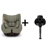 Nuna - Set Scaun auto rotativ i-Size TODL next Pine, 40-105 cm + Baza isofix BASE next i-Size pentru TODL next, testat ADAC