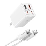 Incarcator priza US 65W GaN6 USB, Type-C + cablu Type-C Baseus, P10162702213-00
