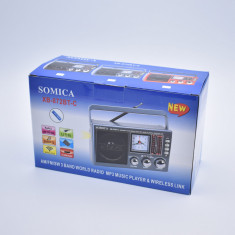 Radio Portabil Cu MP3,TF/USB,Bluetooth,Radio FM,Ceas,Lanterna SOMICA-XB-872BT-C