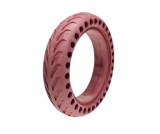 Cumpara ieftin Anvelopa trotineta fara camera, 8,5 x 2 inch, culoare rosu inchis, pentru Xiaomi M365