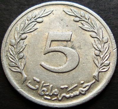 Moneda exotica 5 MILLIEMES - TUNISIA, anul 1960 * cod 324 foto