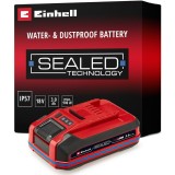 Acumulator Einhell 18V 3.0 Ah Sealed Power X-Change Plus 18 V, impermeabil, clasa de protectie IP57, compatibil cu toate articolele PXC, fara incarcat