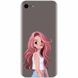 Husa silicon pentru Apple Iphone 5 / 5S / SE, Cute Girl