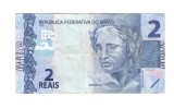 Bancnota Brazilia 2 reais 2010 (seria AH 2013), stare buna