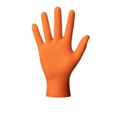 Set 50 bucati Manusi unica folosinta portocalii Ideall Grip, masura 2XL foto