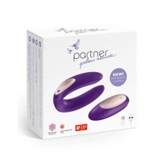SATISFYER PARTNER PLUS REMOTE COUPLES VIBRATOR - PARTNER PLUS REMOTE COUPLES VIBRATOR este o jucarie sexuala ce stimuleaza ambii parteneri in timpul a foto