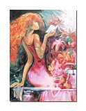 Tablou pictat manual, Lectura, 70x50cm ulei pe panza, Mircea Iordache