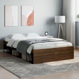 vidaXL Cadru de pat mic dublu, stejar maro, 120x190 cm 3203900