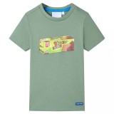 Tricou pentru copii cu m&acirc;neci scurte, kaki, 128