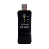 Amplificator Retea Semnal Wireless,Conector LAN,300 M,Negru,elSales