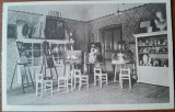 Carte postala, interior Institut d. A. Schulschwestern d. N.D., Timisoara, perioda interbelica