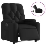 Cumpara ieftin Fotoliu rabatabil electric, negru, piele ecologica