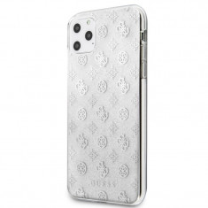 Husa Cover Guess Glitter Peony pentru iPhone 11 Pro Max Argintiu foto