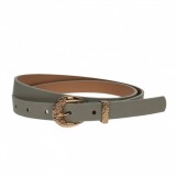 Curea dama, casual-eleganta, din piele ecologica, latime 1.8 cm, Gri - CKD025, CK LEATHER