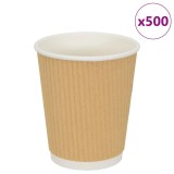 Cești de cafea din h&acirc;rtie 500 buc 8oz 200ml maro