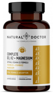 COMPLETE D3, K2 + MAGNESIUM absorbtie totala a vitaminei D3 Natural Doctor foto