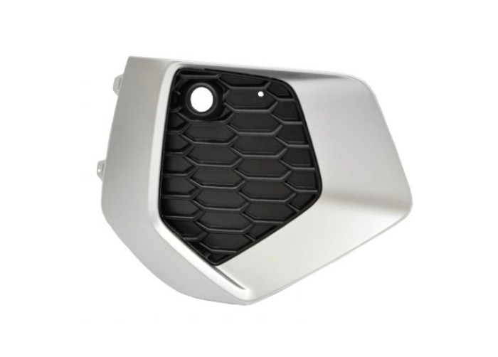 Grila bara protectie, spoiler Audi A3 (8y), 04.2020-, montare fata, dreapta, nichel; gaura senzor parcare, RapidAuto