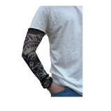 Maneca tatuaj temporar Ventoo&reg;, model bourbon, print 3D, cu protectie solara pentru brate, marime universala,